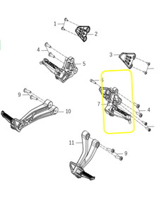 KOVE NK 125 R ÖN BASAMAK SAĞ KOMPLE