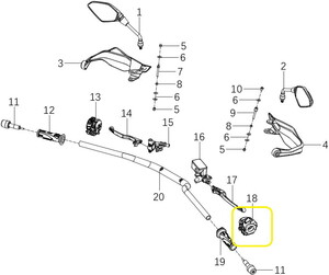JAWA 500F/KOVE 510F Marş Anahtarı Sağ