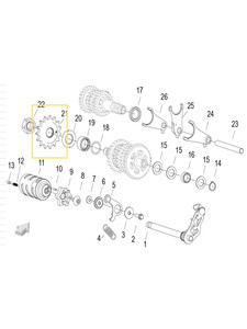 QJ SRK 125 R ÖN ZİNCİR DİŞLİSİ R13