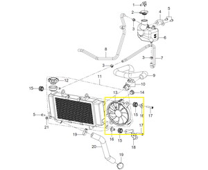 QJ SRK 125 R RADYATÖR FANI