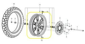  QJ SRK 400 RR ÖN ÇELİK JANT