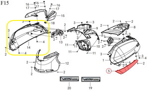 QJ LTM 125 ARKA YAN PANEL SAĞ SİYAH