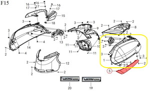 QJ LTM 125 ARKA YAN PANEL SOL SİYAH